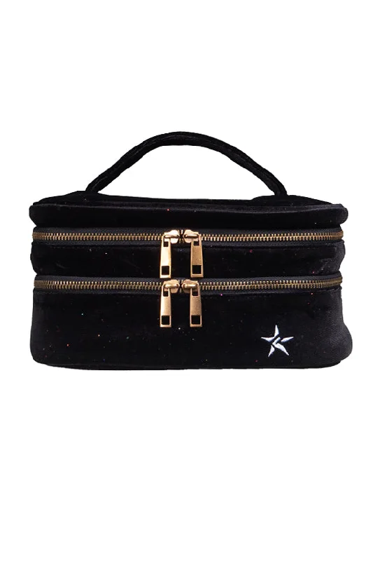 Velvet in Black Galaxy Sparkle Rebel Glam and Go with Black Zipper Must-Have Bags With Big Savings Velvet in Black Galaxy Sparkle Rebel Glam and Go with Black Zipper Must-Have Bags With Big Savings