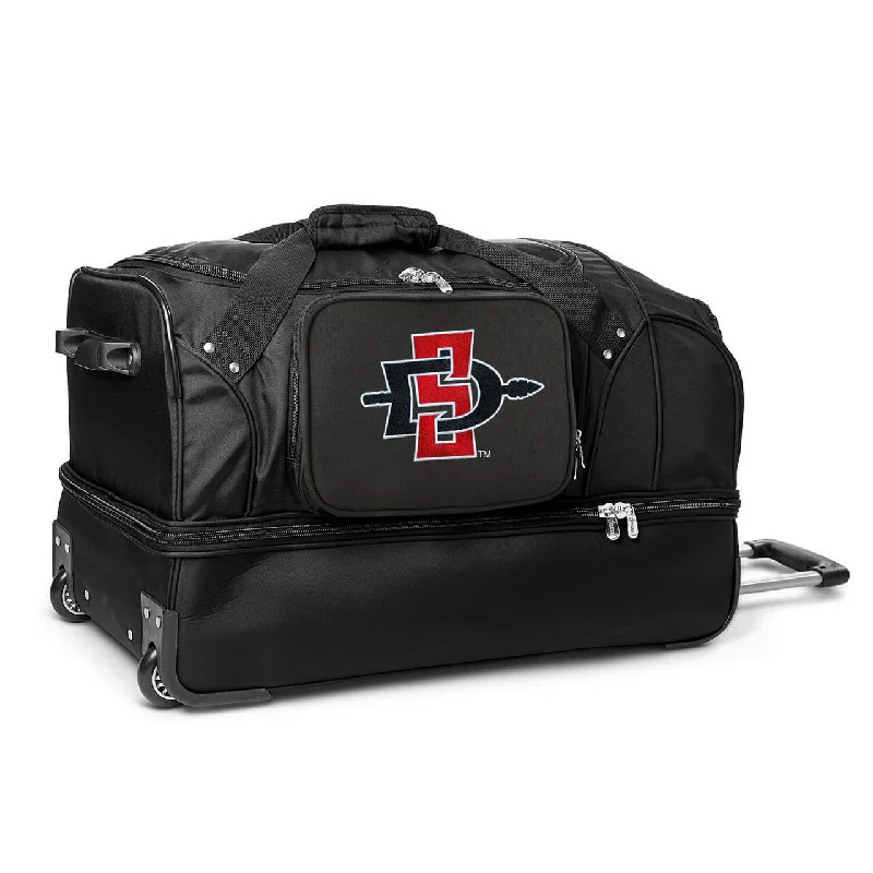 San Diego State Aztecs 27" Black Rolling Drop Bottom Duffel Everyday Elegance At Lower Prices