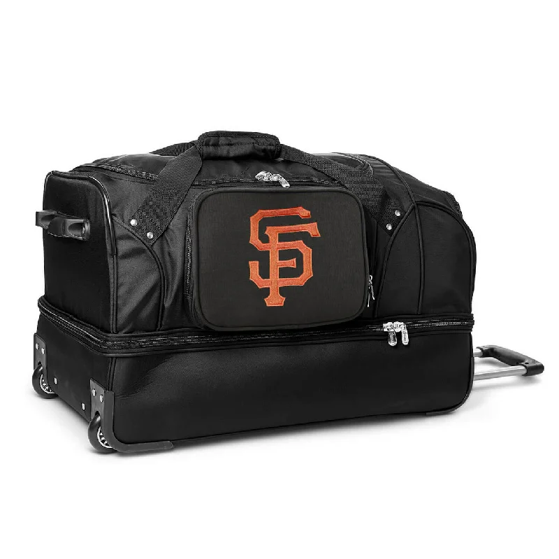 San Francisco Giants 27" Black Rolling Drop Bottom Duffel Trendy Purses With Limited-Time Offers