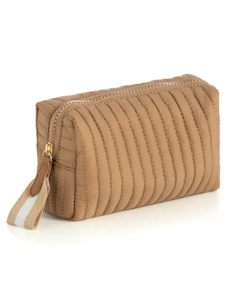 Small Ezra Cosmetic Pouch - Tan