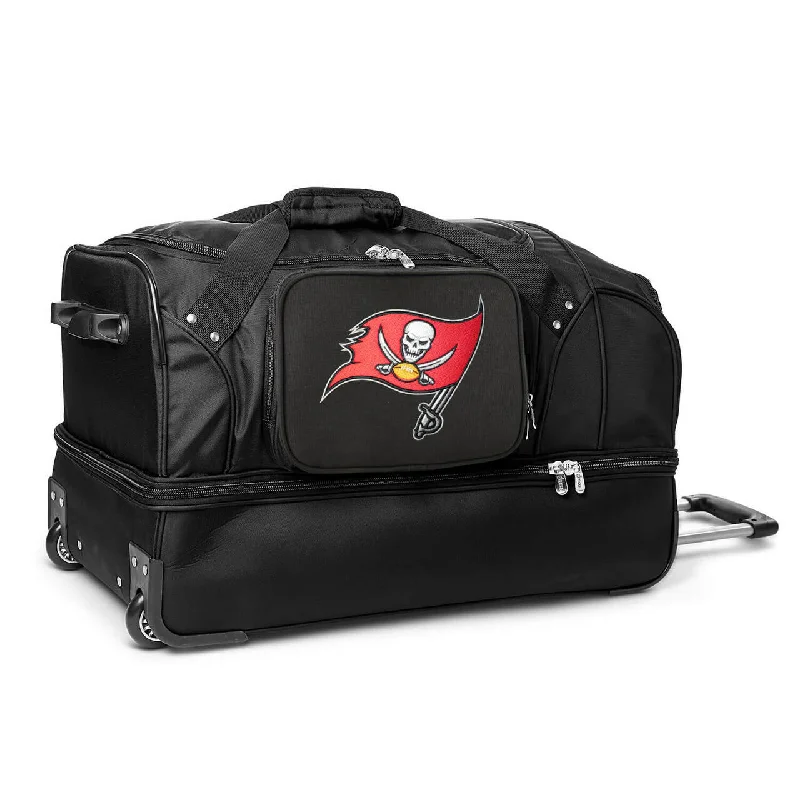 Tampa Bay Buccaneers 27" Black Rolling Drop Bottom Duffel