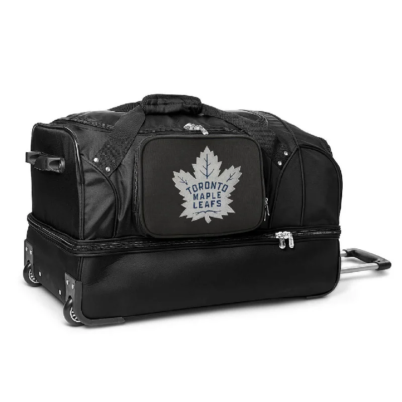 Toronto Maple Leafs 27" Black Rolling Drop Bottom Duffel Premium Quality Bags, Budget Prices