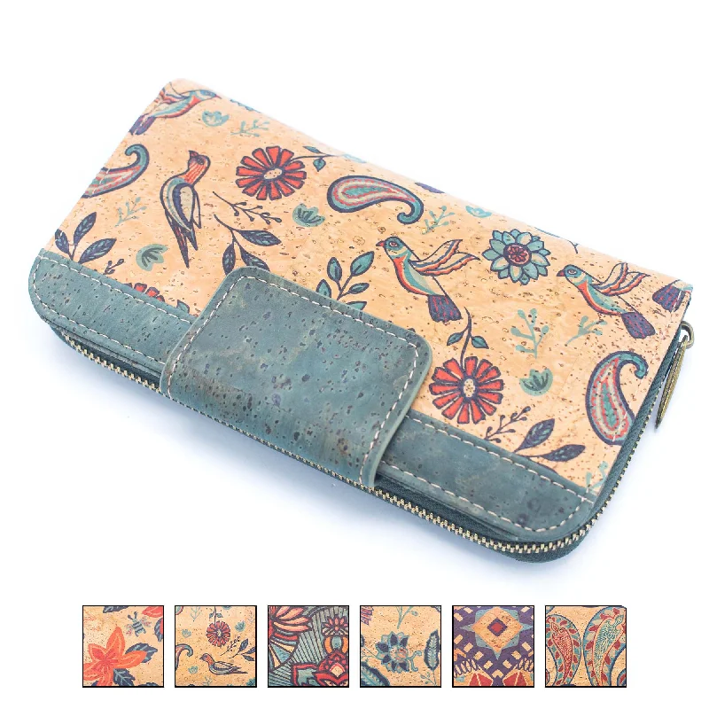 Turquoise Color cork bifold Ladies Pattern Cork Wallet BAG-2089 Premium Handbags At Exclusive Prices Turquoise Color cork bifold Ladies Pattern Cork Wallet BAG-2089 Premium Handbags At Exclusive Prices