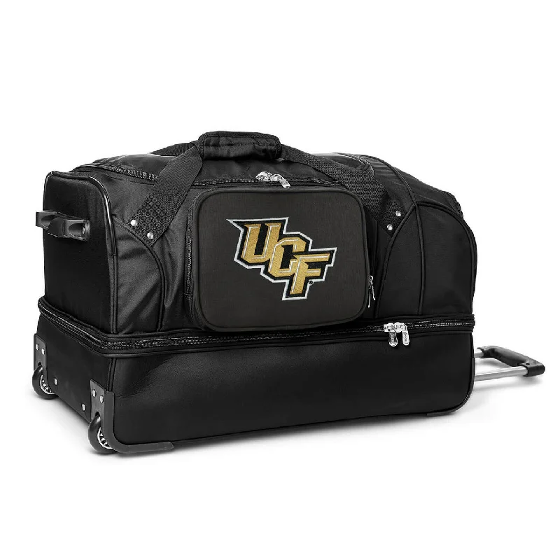 UCF Knights 27" Black Rolling Drop Bottom Duffel Fashionable Bags With Special Seasonal Offers