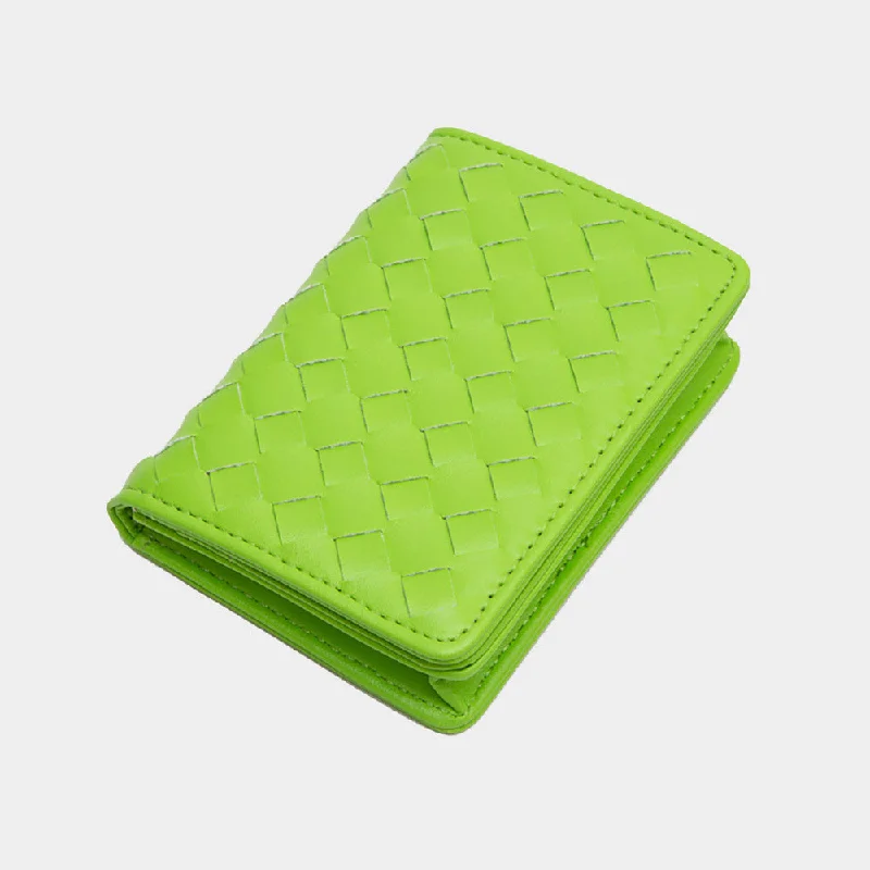 Vegan Leather Basket Weave Card Holder Wallet in Lime Green Shop Timeless And Trendy Bags At Limited-Time Discounts Vegan Leather Basket Weave Card Holder Wallet in Lime Green Shop Timeless And Trendy Bags At Limited-Time Discounts