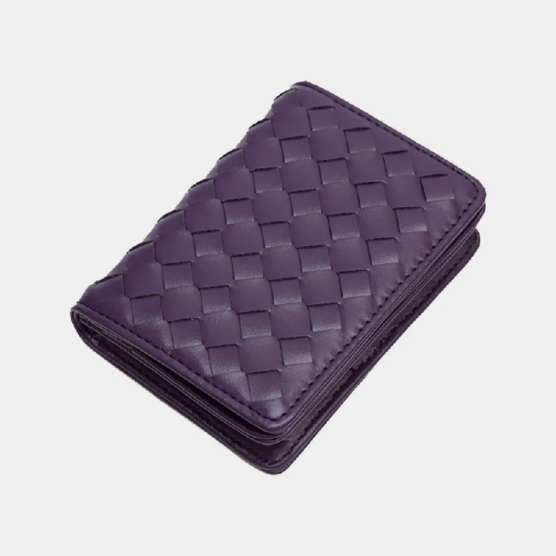Vegan Leather Basket Weave Card Holder Wallet in Purple Huge Handbag Markdowns – Update Your Collection Now Vegan Leather Basket Weave Card Holder Wallet in Purple Huge Handbag Markdowns – Update Your Collection Now