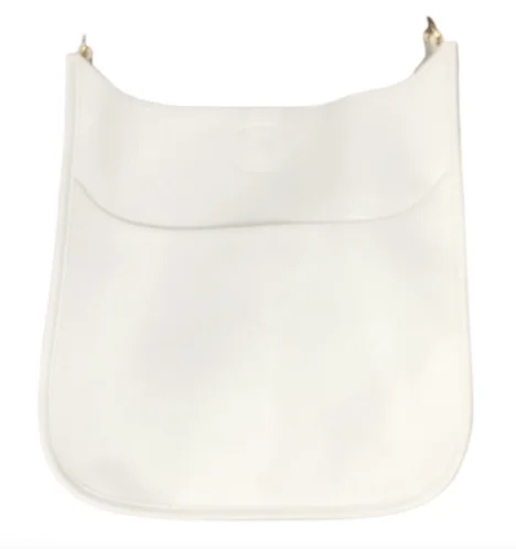 Vegan Leather Messenger - White NO STRAP