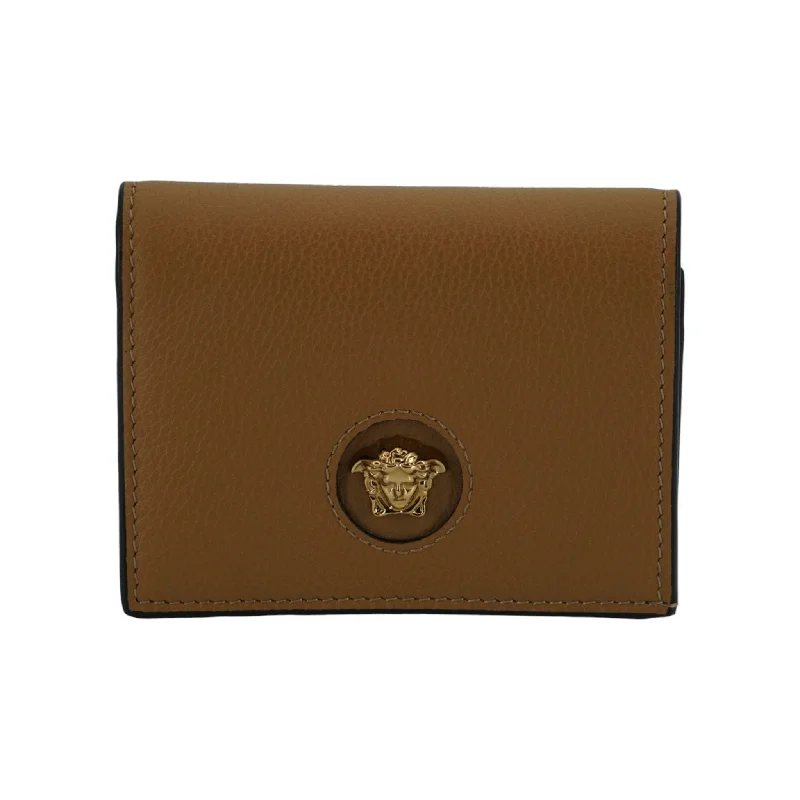 Versace Elegant Compact Leather Wallet in Brown The Perfect Bag Sale Is Here