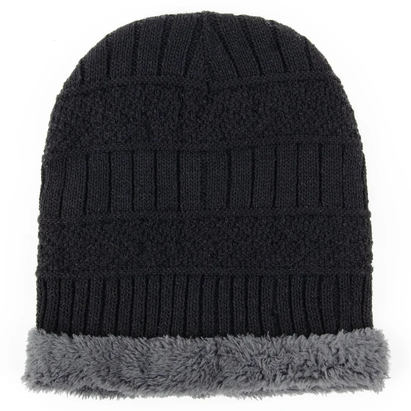 Adult Knit Winter Hats  – Black