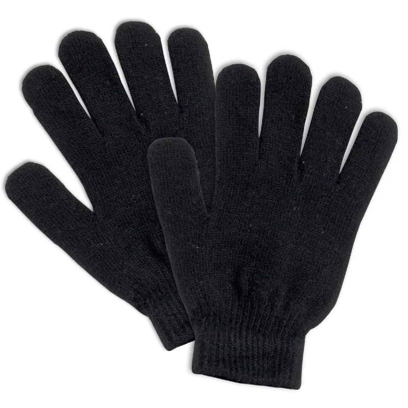 Adult Knitted Gloves - Black