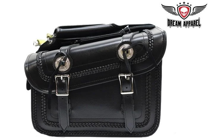 Braided PVC Concho Saddlebags 4015 Elegant Purses At Clearance Prices