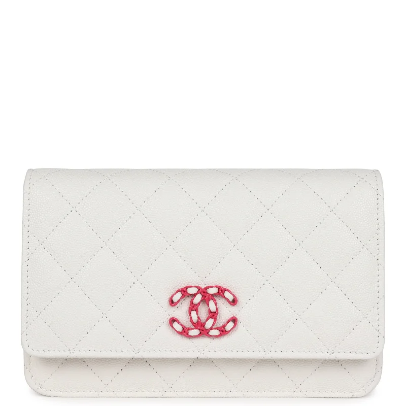Chanel Wallet On Chain WOC White Caviar Pink and Silver Hardware Fashionable Bags At Must-Have Prices Chanel Wallet On Chain WOC White Caviar Pink and Silver Hardware Fashionable Bags At Must-Have Prices