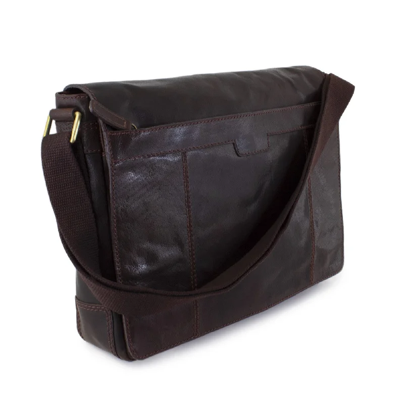 Cheyenne Hand-Stained Water Buffalo Messenger Bag Stylish Totes, Exclusive Savings
