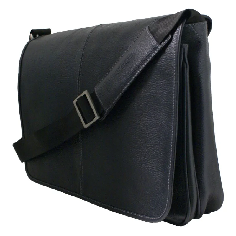 Classico Black Tumbled Leather Messenger Brief Premium Quality Bags, Budget Prices