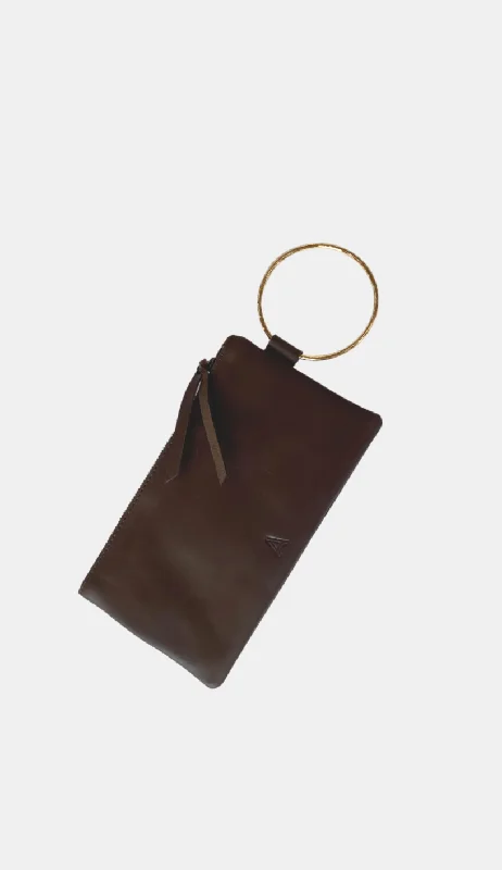 Fozi Wristlet - Chocolate Brown