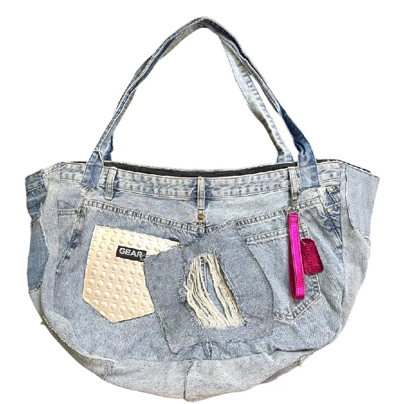 GEAR 80 Denim Patchwork Tote Flash Sale On Designer Bags
