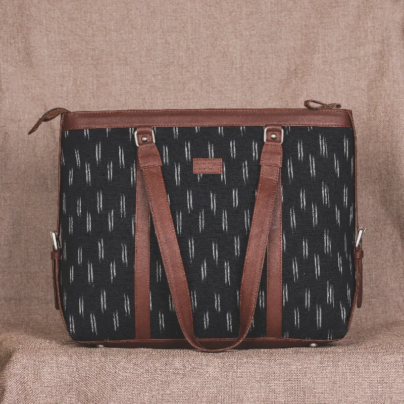 Ikat Black Dash Women's Office Bag Luxury Totes, Affordable Prices