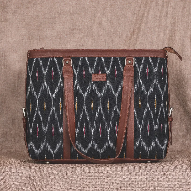Ikat Black Multi Maze Women's Office Bag Fashionable Bags At Must-Have Prices
