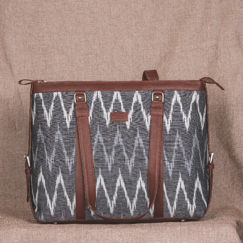 Ikat Grey MultiWave Women's Office Bag High-End Bags, Low-End Prices
