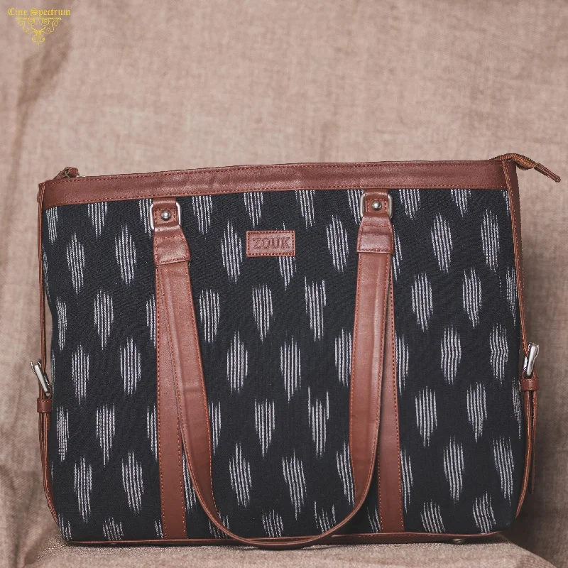 Ikat Striped Black Women's Office Bag Must-Have Bags With Big Savings