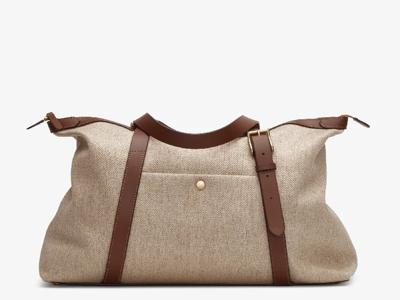 M/S Holdall – Grand Herringbone/Cuoio Handbag Deals For Every Occasion
