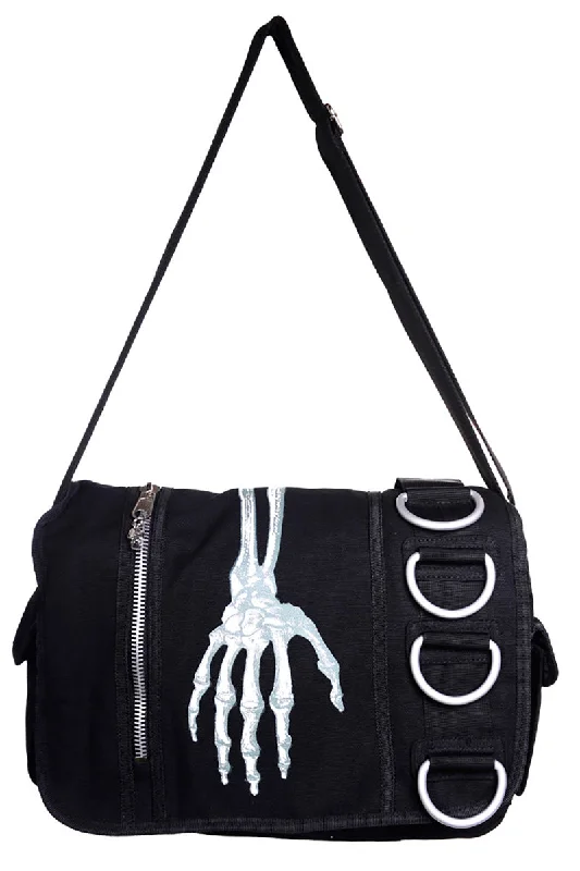 Skeleton Hand Messenger Bag Elegant Bags With Limited Stock Available