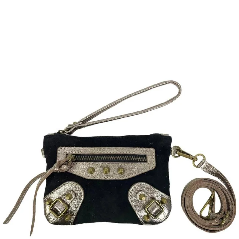 Suede Leather Wristlet with Decorative Studs Everyday Elegance At Special Prices