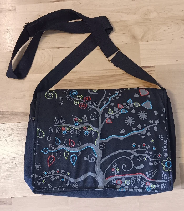 Tree of Life Messenger Bag ~ Black Fashionable Bags At Must-Have Prices